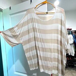 Old Navy Luxe XXL tall white & beige flowy top